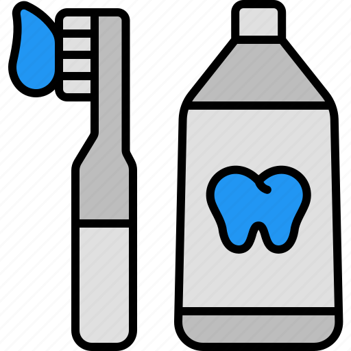 Toothbrush, toothpaste, hygiene, bathroom, restroom, toilet, wc icon - Download on Iconfinder