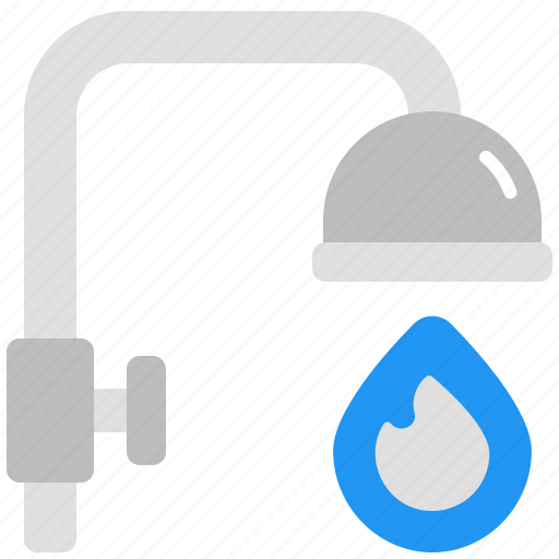 Hot, water, showerhead, shower, bathroom, restroom, toilet icon - Download on Iconfinder