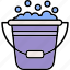 bucket, full, water, consumption, usage 