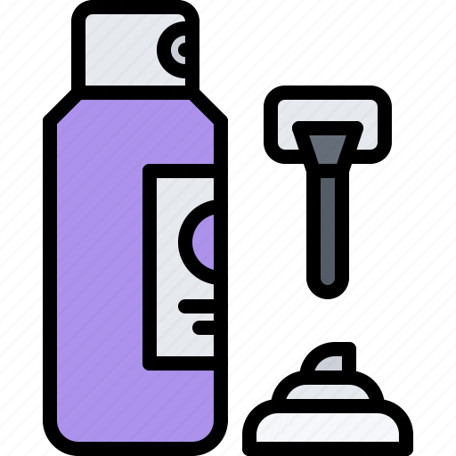 Bathroom, foam, hygiene, shaving, shower, toilet icon - Download on Iconfinder