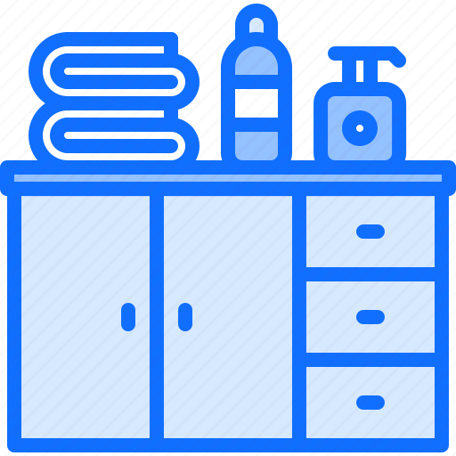 Bathroom, cupboard, gel, hygiene, shower, soap, towel icon - Download on Iconfinder