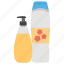cream cleaning product, flat vector icon 
