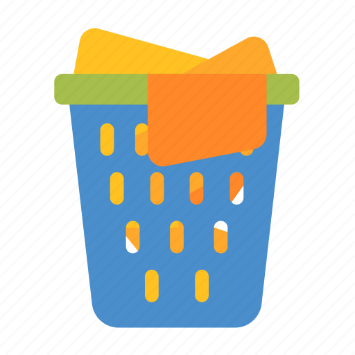 Basket, clean, clothes, housework, laundry, wash, bathroom icon - Download on Iconfinder