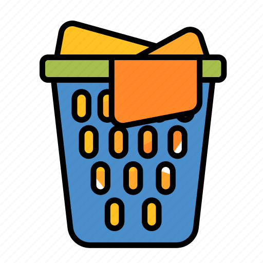 Basket, clean, clothes, housework, laundry, wash, bathroom icon - Download on Iconfinder