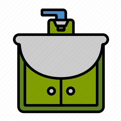 Bathroom, sink, washbasin, cabinet, furniture, basin, hygiene basin icon - Download on Iconfinder
