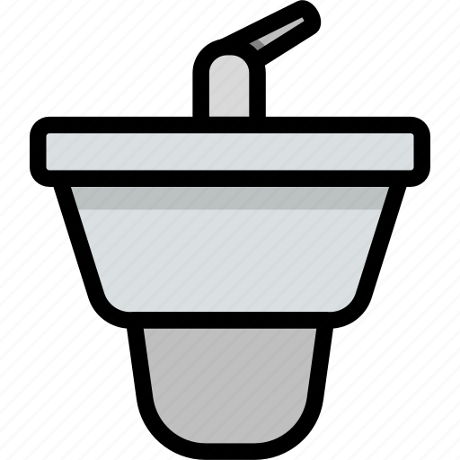 Line, outline, toilet, bidet, bathroom, interior, sink icon - Download on Iconfinder