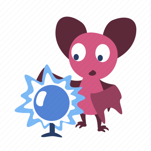 Ball, bat, cartoon, character, look, magic, shiny icon - Download on Iconfinder