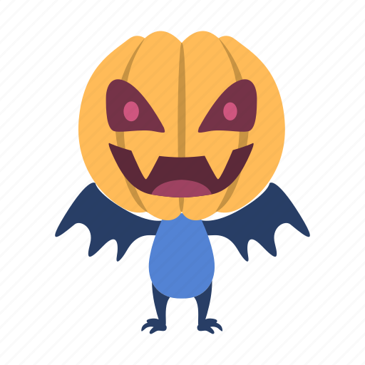 Bat, character, halloween, head, monster, pumpkin icon - Download on Iconfinder