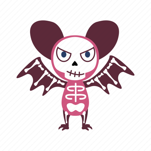 Bat, cartoon, character, evil, halloween, monster, skeleton icon - Download on Iconfinder