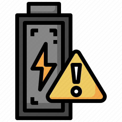 Alert, warning, battery, electricity, danger icon - Download on Iconfinder