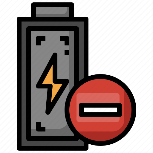 Battery, minus, remove, power, electronics icon - Download on Iconfinder
