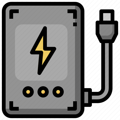 Power, bank, electronics, charger, portable, device icon - Download on Iconfinder