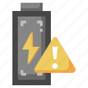 alert, warning, battery, electricity, danger