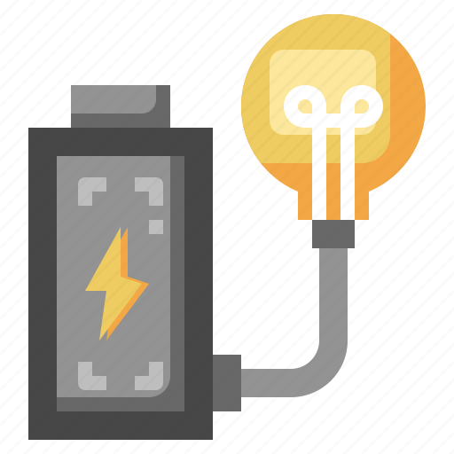 Lightbulb, electronics, battery, charge, electricity icon - Download on Iconfinder