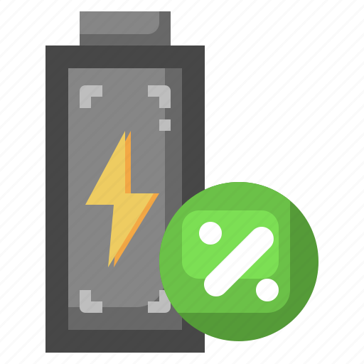 Percent, level, battery, charge, power icon - Download on Iconfinder
