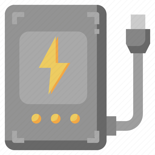 Power, bank, electronics, charger, portable, device icon - Download on Iconfinder