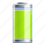 full, green, battery 