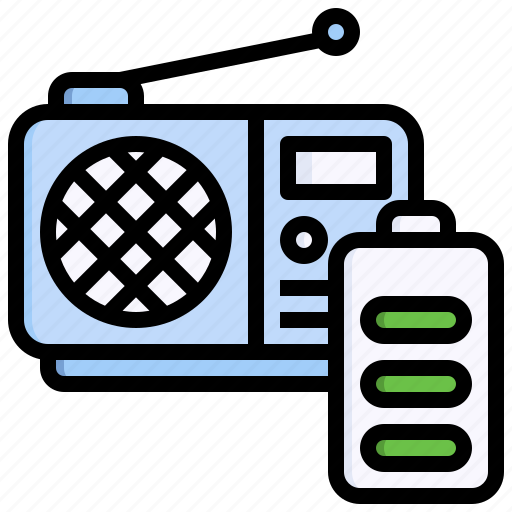 Radio, battery, level, energy, electronics icon - Download on Iconfinder