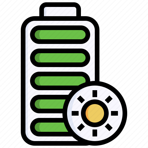Solar, battery, level, sun, electronics icon - Download on Iconfinder