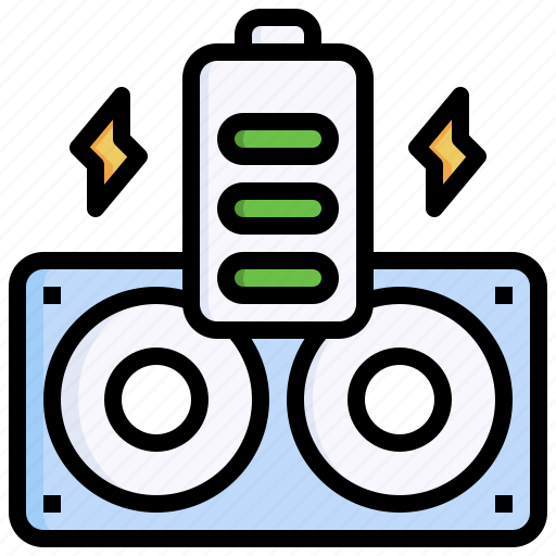 Speaker, electronics, battery, music icon - Download on Iconfinder