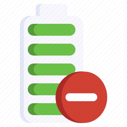 Battery, minus, electronics, remove, power icon - Download on Iconfinder