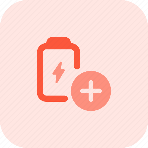 Battery, plus, power, add icon - Download on Iconfinder