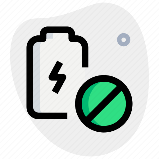 Battery, banned, charging, forbidden icon - Download on Iconfinder