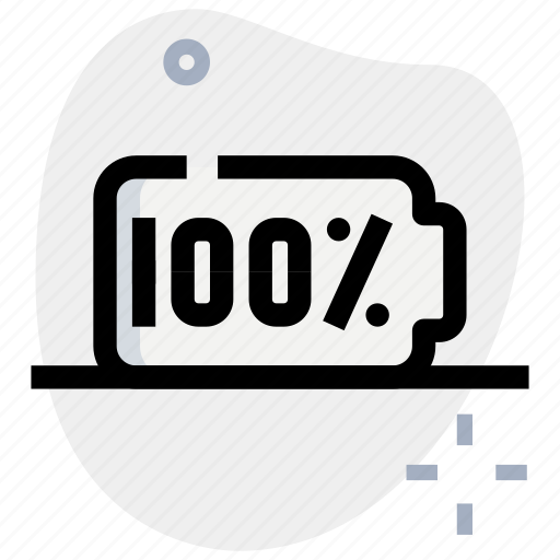 Hundred, percent, battery, power icon - Download on Iconfinder