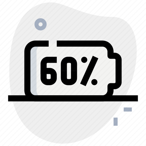Percent, battery, power, sixty icon - Download on Iconfinder