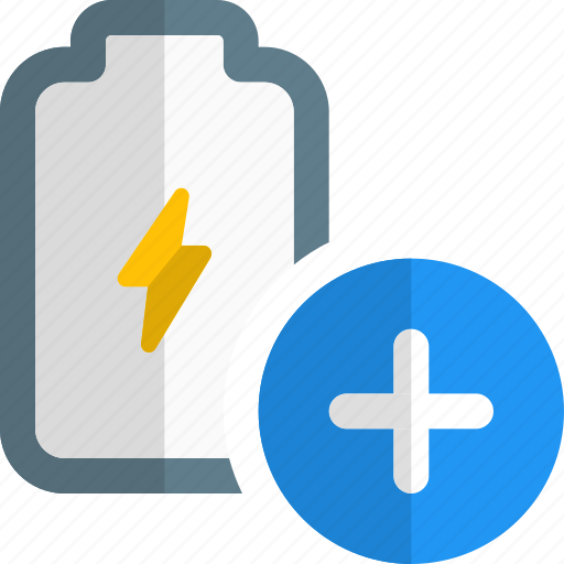Battery, plus, add, power icon - Download on Iconfinder