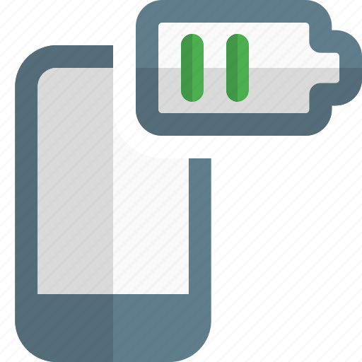 Smartphone, battery, medium, charged icon - Download on Iconfinder