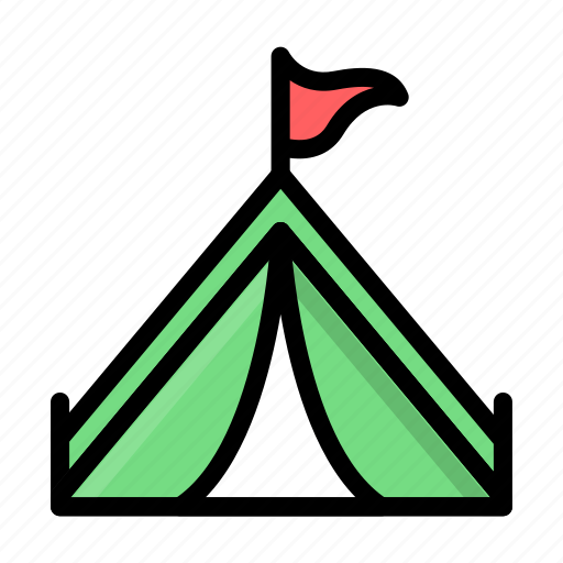 Tent, flag, battlefield, camp, soldier icon - Download on Iconfinder
