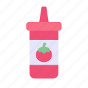 ketchup, bottle, tomato, condiment