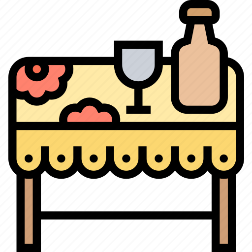 Tablecloth, table, kitchen, dinner, restaurant icon - Download on Iconfinder