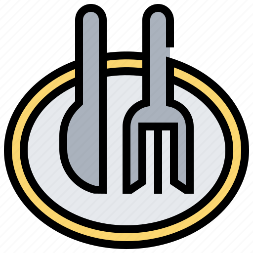 Cutlery, dish, fork, knife, plate icon - Download on Iconfinder