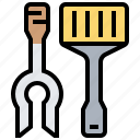 barbecue, fork, grill, spatula, tools, utensil