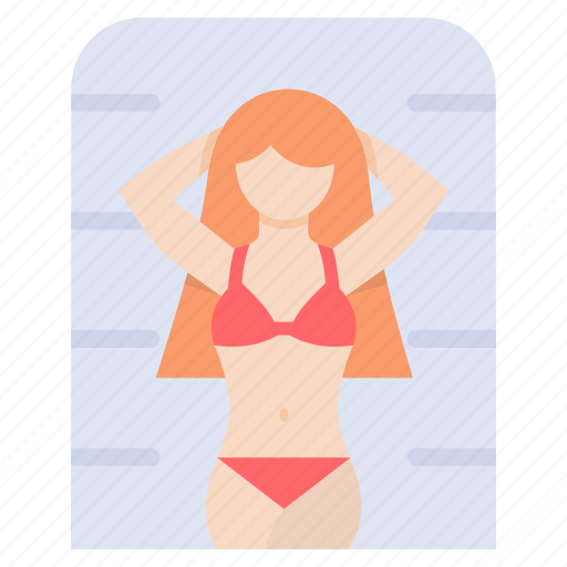 Beach, bikini, sunbathing, vacation icon - Download on Iconfinder