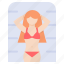 beach, bikini, sunbathing, vacation 