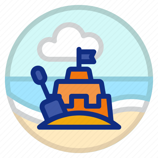 Beach, play, sand, sand castle, summer, vacation icon - Download on Iconfinder