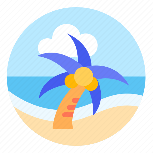 Beach, coconut tree, nature, palm tree, tree icon - Download on Iconfinder