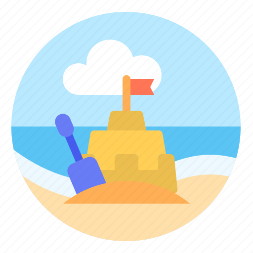 Beach, play, sand, sand castle, summer, vacation icon - Download on Iconfinder