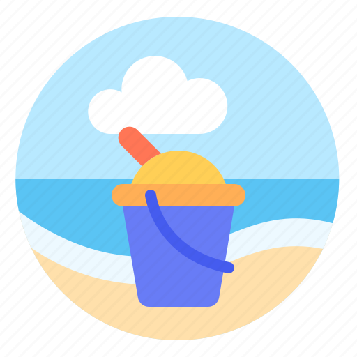 Beach, holiday, sand, sand bucket, summer, vacation icon - Download on Iconfinder