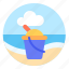 beach, holiday, sand, sand bucket, summer, vacation 