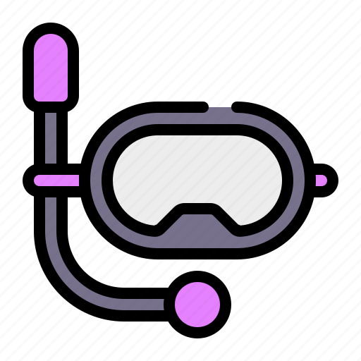 Scuba mask, scuba diving, diving mask, snorkeling, holidays, diving glasses, summer icon - Download on Iconfinder