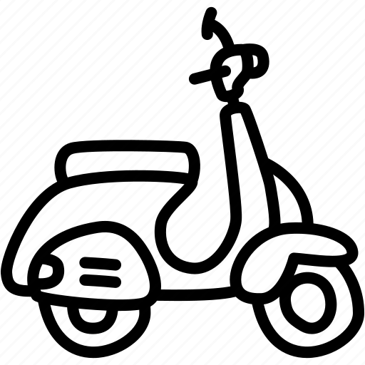 Vespa, scooter, motorcycle, retro icon - Download on Iconfinder