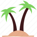coconut, tree, beach, plant