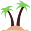 coconut, tree, beach, plant 