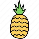 pineapple, tropical, ananas, fruit