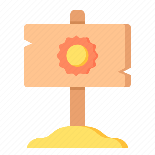 Beach, direction, sign, sand icon - Download on Iconfinder