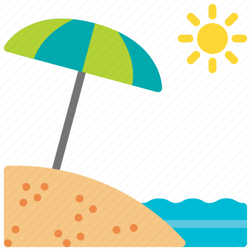 Umbrella, beach, sea, summer, sun, sand icon - Download on Iconfinder